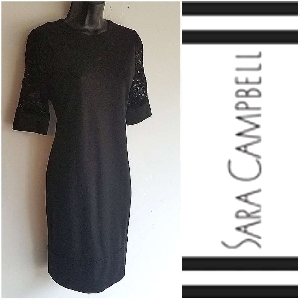 Sara Campbell Lace Sleeved Tailored Dress